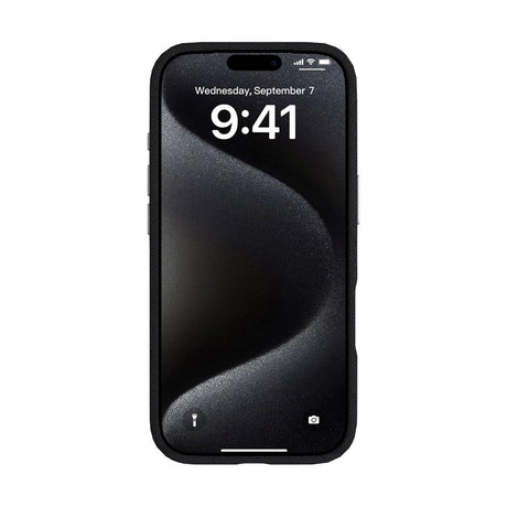 eSTUFF iPhone 17 Pro INFINITE VENICE Faux Leather-Covered Plastic Case - MagSafe Compatible - Black