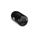 Puro PD 30W Mini Car Charger with 2 x USB-C - Black