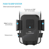 Fixed Car Phone Holder – Vent Clip – Black