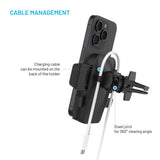 Fixed Car Phone Holder – Vent Clip – Black