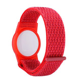 Apple Airtag Nylon Protective Case with Strap - Red