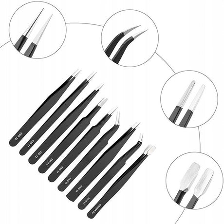 Telcon Tool Set with 9 Precision Tweezers