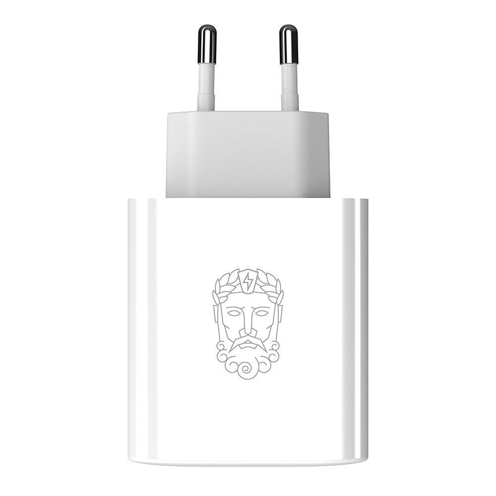 Upström Cirkulär PD 65W Recycled Plastic Wall Charger with USB-C & USB-A - White