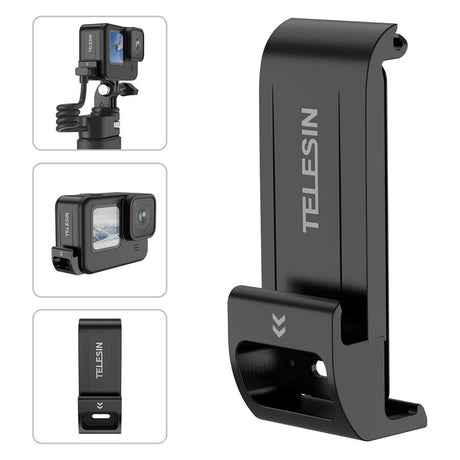 TELESIN Waterproof Battery Cover for GoPro Hero 9 / 10 / 11 / 12 - Black