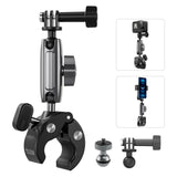TELESIN Mounting Clamp for Action Camera & Smartphone - Black / Grey