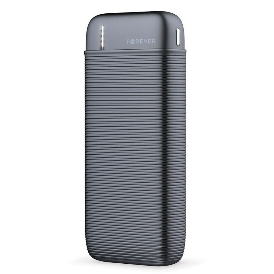 Forever Travel Battery PowerBank 10.000 mAh w. 2x USB-A - Black