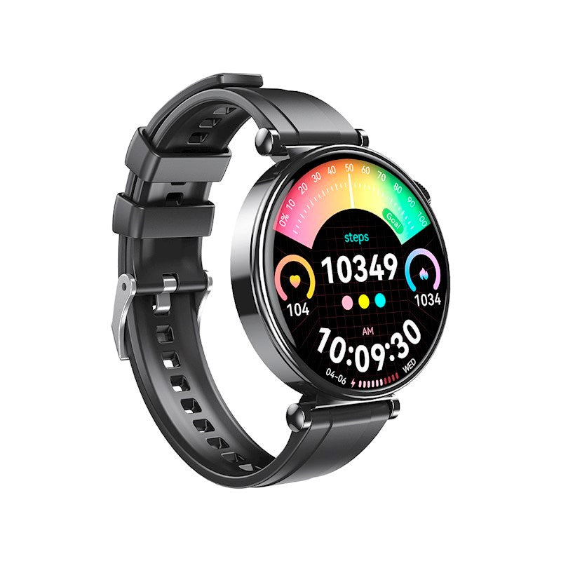 XO GT4 Mini Smartwatch with Interchangeable Watch Faces - Black