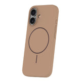 iPhone 16 Silicone Thin Case - MagSafe Compatible - Brown
