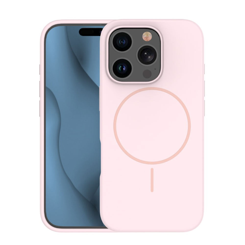 iPhone 15 Pro Max Silicone Thin Case - MagSafe Compatible - Pink