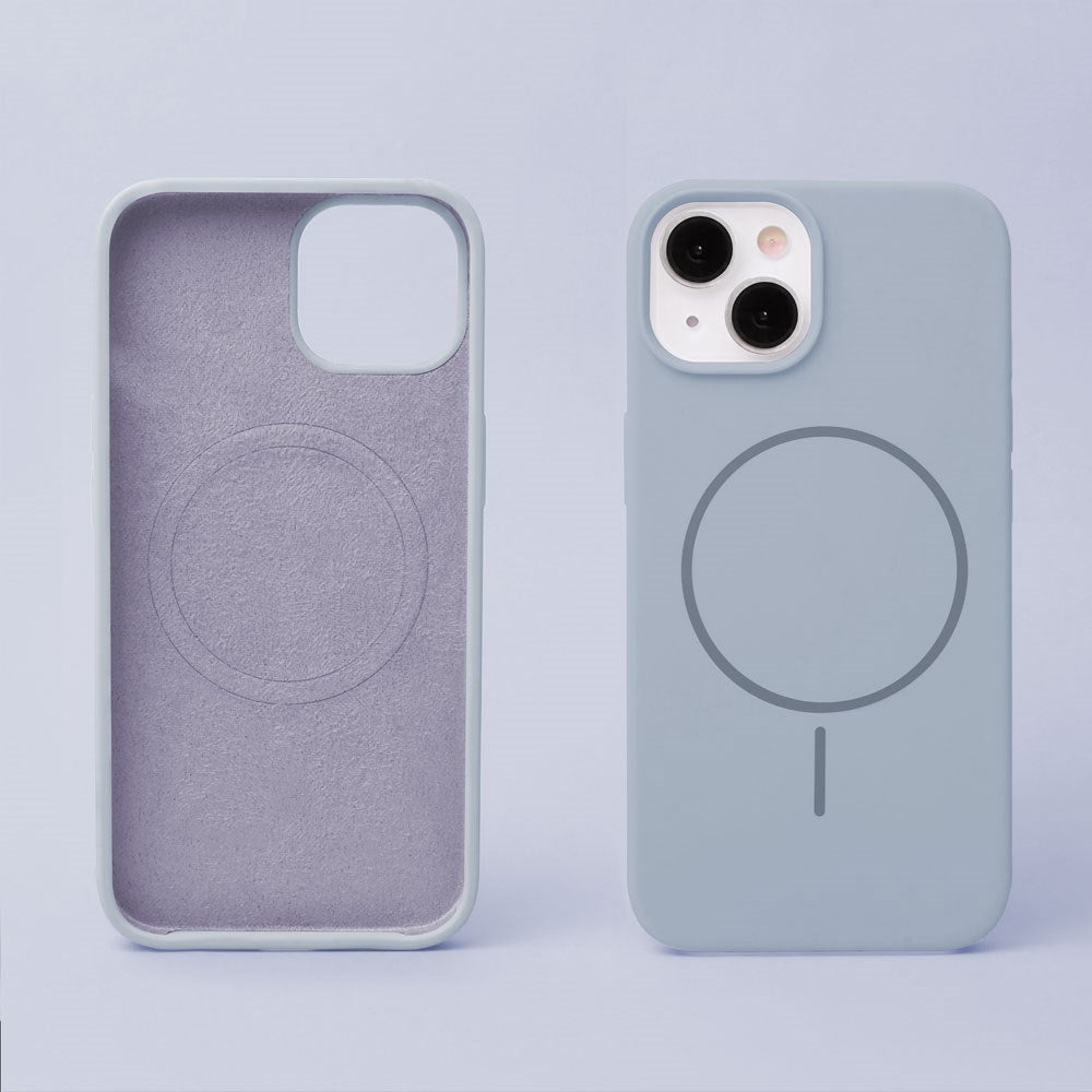 iPhone 13 Silicone Thin Case - MagSafe Compatible - Light Blue