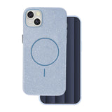 iPhone 14 Glitter Thin Case - MagSafe Compatible - Light Blue
