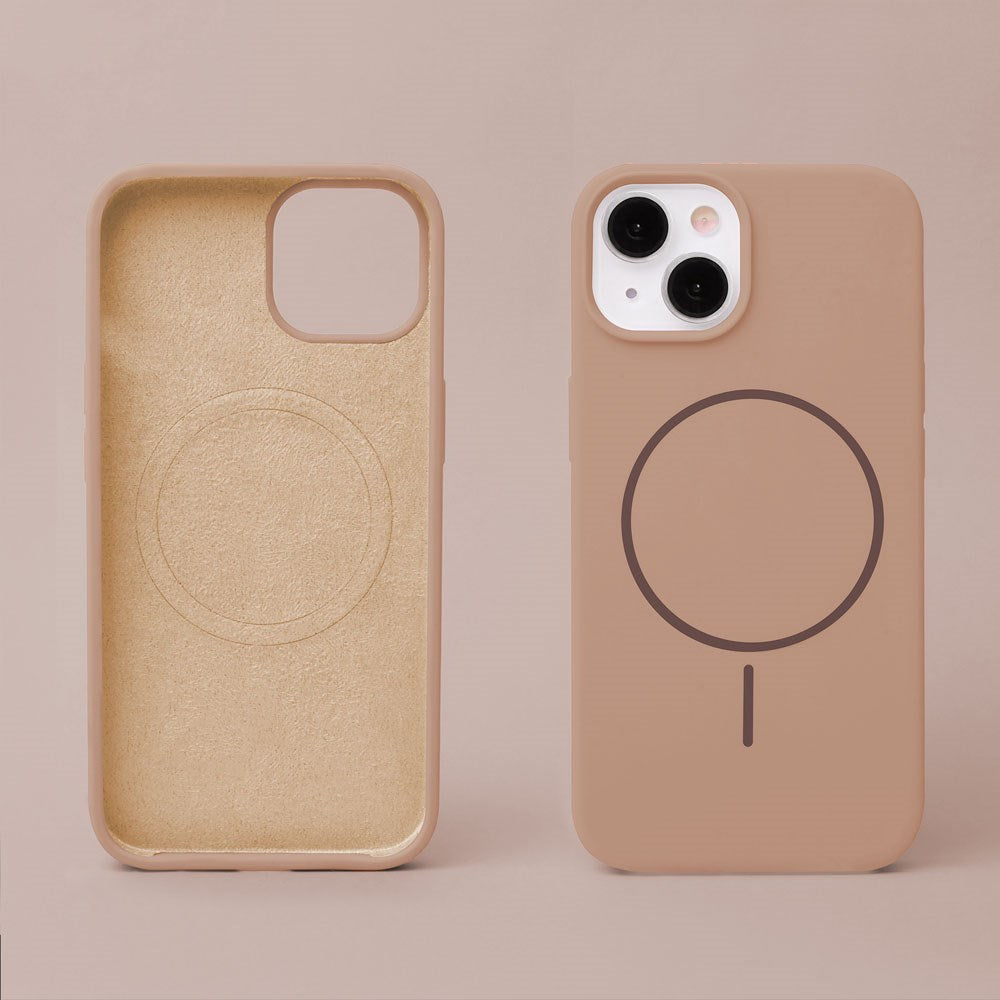 iPhone 16e Silicone Thin Case - MagSafe Compatible - Brown