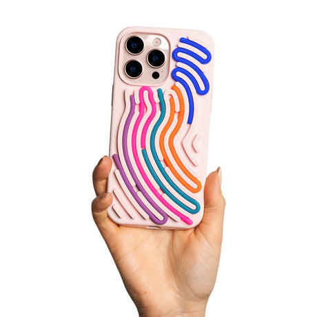 iPhone 17 Pro TFO DIY Snake Silicone Case - Lyserød