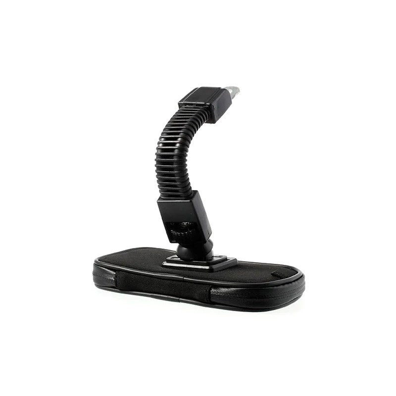 Waterproof Rotating Mobile Holder for Motorcycle Handlebar - Size 16.5 x 9 cm - Black