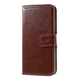 iPhone SE / 5s / 5 EIDERWOOD Flip Cover with Wallet - Brown