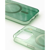 iPhone 15 Pro iDeal Of Sweden Clear Case - MagSafe Compatible - Sage Green