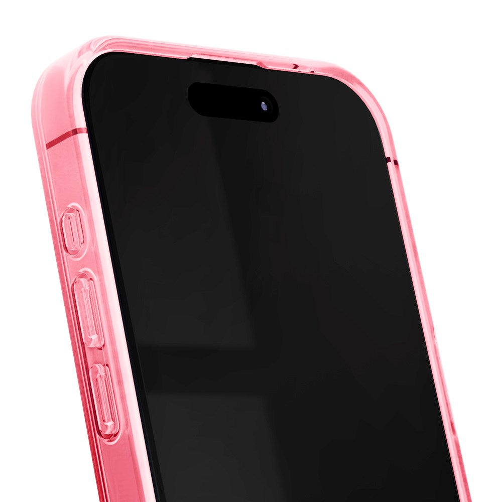 iPhone 15 Pro iDeal Of Sweden Clear Case - MagSafe Compatible - Cherry Lacquer