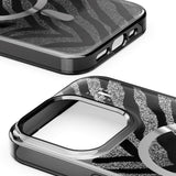 iPhone 16e / 15 / 14 / 13 iDeal Of Sweden Clear Case - MagSafe Compatible - Zebra Mystique
