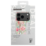 iPhone 15 Pro Max iDeal Of Sweden Clear Case - MagSafe Compatible - Tulip Bloom