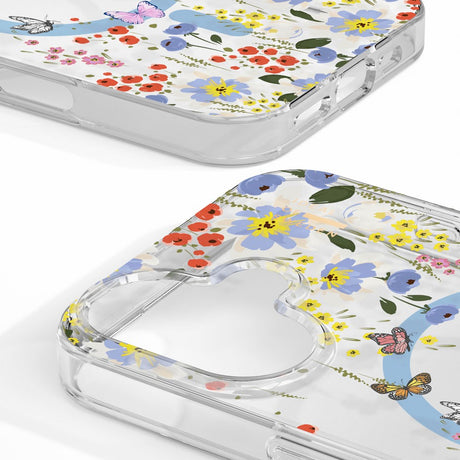 iDeal Of Sweden iPhone 16 Clear Case - MagSafe Compatible - Artistic Garden