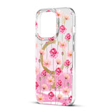 iPhone 17e / 16e / 15 / 14 / 13 iDeal Of Sweden Mirror Case - MagSafe Compatible - Rose Blush Floral
