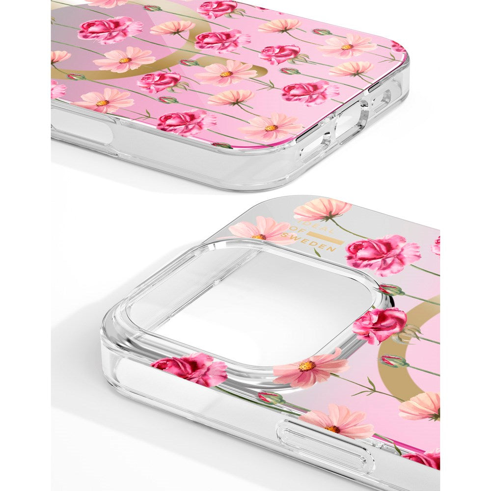 iPhone 16 iDeal Of Sweden Mirror Case - MagSafe Compatible - Rose Blush Floral