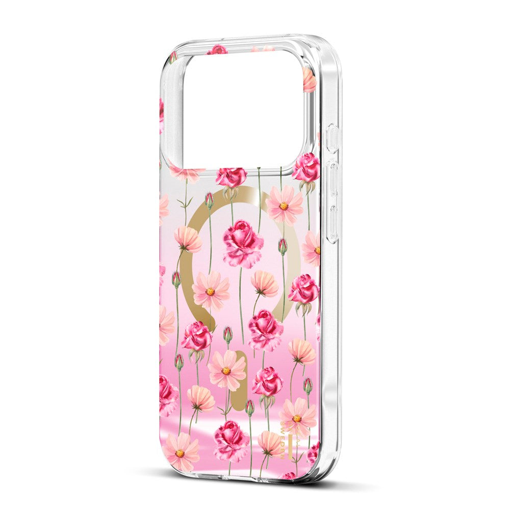 iPhone 17 Pro Max iDeal Of Sweden Mirror Case - MagSafe Compatible - Rose Blush Floral
