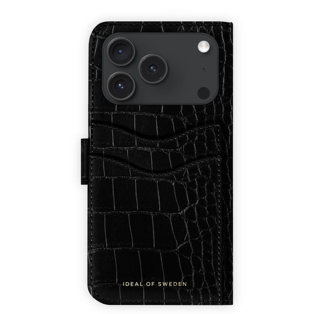 iPhone 18 Pro / 17 Pro iDeal Of Sweden Magnet Wallet+ Case - MagSafe Compatible - Black Croco