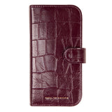 iPhone 18 Pro / 17 Pro iDeal Of Sweden Magnet Wallet+ Case - MagSafe Compatible - Fine Wine Croco