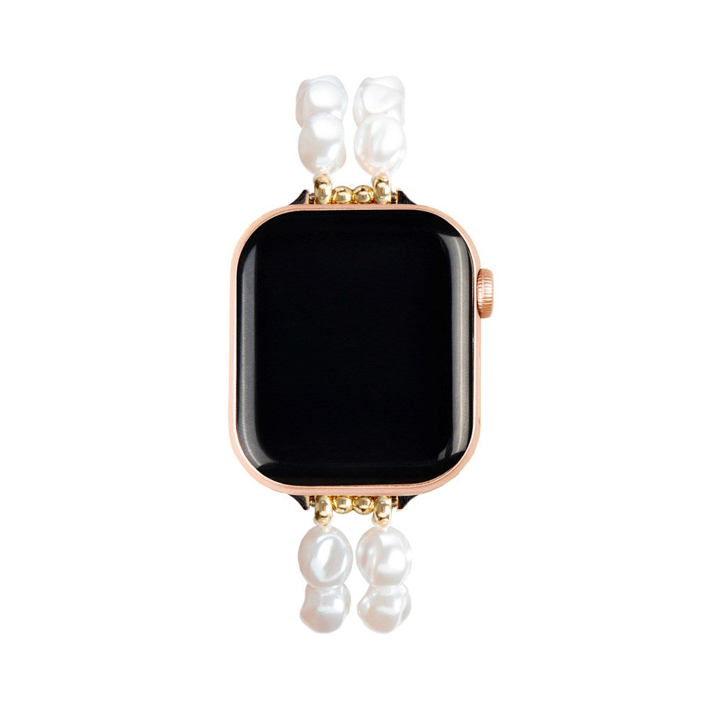Apple Watch (38/40/SE/41/42mm) iDeal of Sweden Resin Watch Strap - Classy White Pearl
