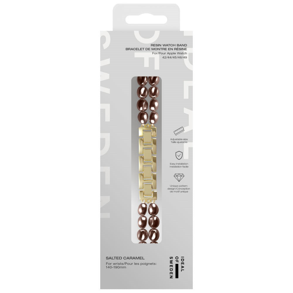 Apple Watch (42/44/SE/45/46/49mm) iDeal of Sweden Resin Watch Strap - Salted Caramel Pearl