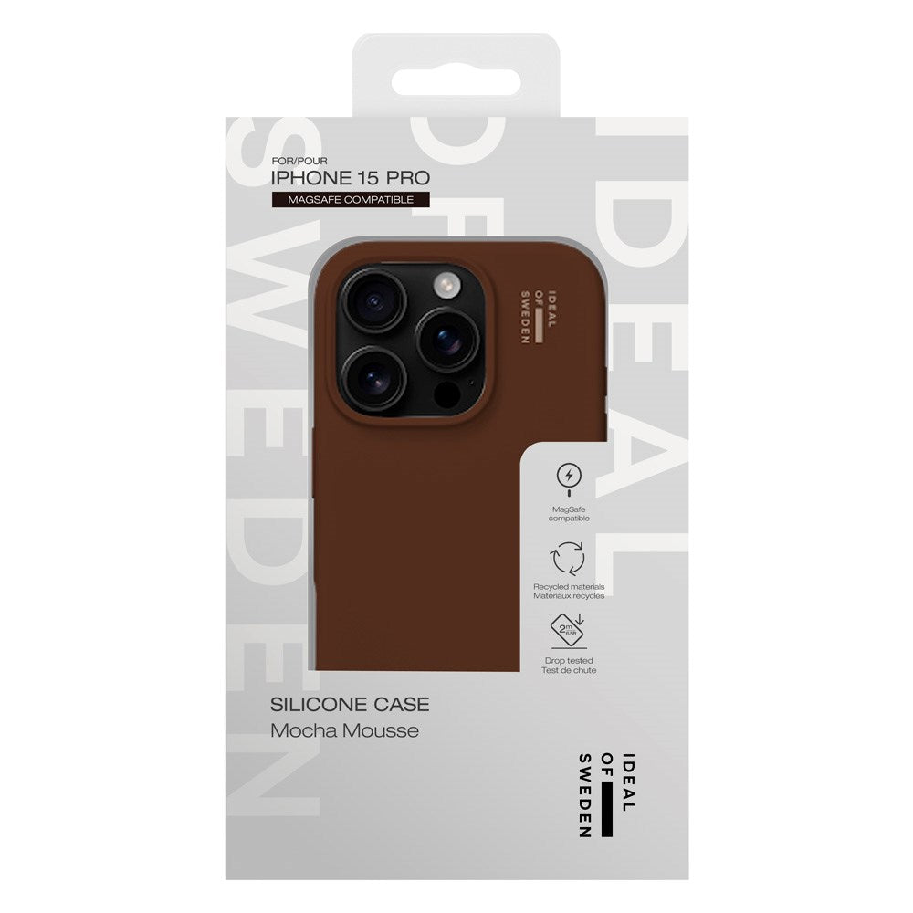 iDeal Of Sweden iPhone 15 Pro Silicone Case - MagSafe Compatible - Mocha Mousse
