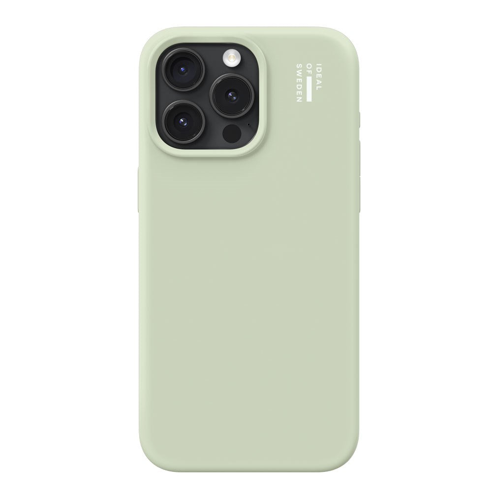 iPhone 15 Pro Max iDeal Of Sweden Silicone Case - MagSafe Compatible - Sage Green