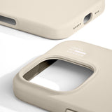 iPhone 16 Pro iDeal Of Sweden Silicone Case - MagSafe Compatible - Cloud Dancer