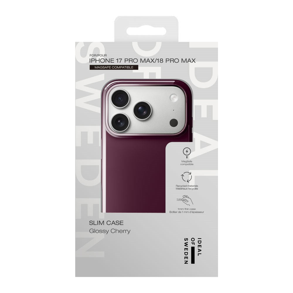 iPhone 18 Pro Max / 17 Pro Max iDeal of Sweden Slim Case - MagSafe Compatible - Glossy Cherry