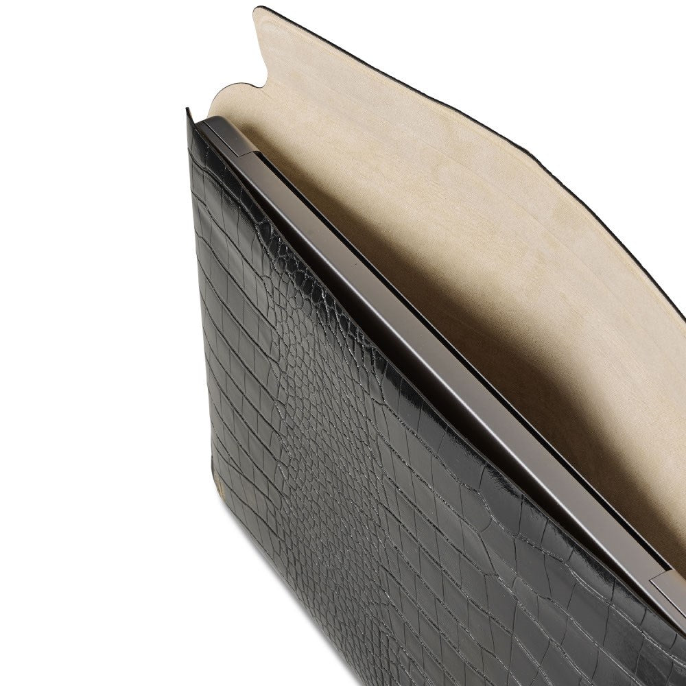 iDeal of Sweden 16" Computer Sleeve - Black Croco