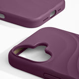 iPhone 16 iDeal of Sweden Soft Swirl Silicone Case - MagSafe Compatible - Velvet Plum