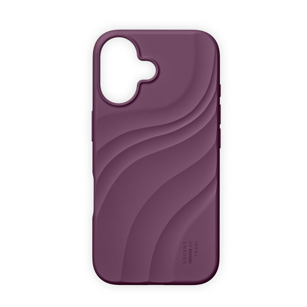 iPhone 16 iDeal of Sweden Soft Swirl Silicone Case - MagSafe Compatible - Velvet Plum