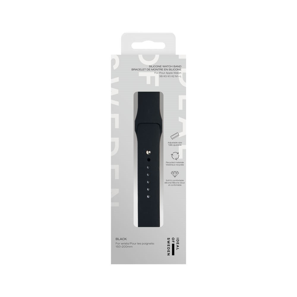 Apple Watch (38/40/SE/41/42mm) iDeal of Sweden Silicone Watch Strap - Size M/L - Black