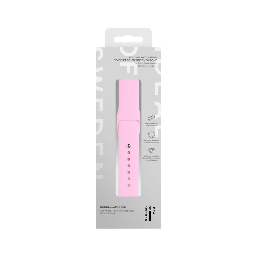 Apple Watch (42/44/SE/45/46/49mm) iDeal of Sweden Silicone Watch Strap - Size M/L - Bubblegum Pink