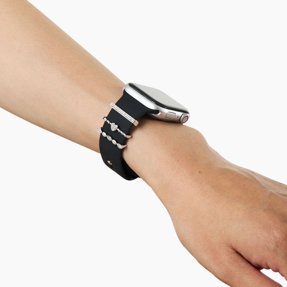 Apple Watch (42/44/SE/45/46/49mm) iDeal of Sweden Silicone Watch Strap - Size S/M - Black