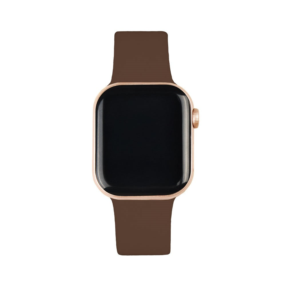 Apple Watch (42/44/SE/45/46/49mm) iDeal of Sweden Silicone Watch Strap - Size S/M - Mocha Mousse