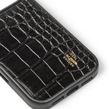 iPhone 18 Pro / 17 Pro iDeal of Sweden Vegan Leather Case - MagSafe Compatible - Black Croco