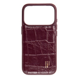 iPhone 18 Pro / 17 Pro iDeal of Sweden Vegan Leather Case - MagSafe Compatible - Fine Wine Croco