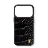 iPhone 18 Pro Max / 17 Pro Max iDeal of Sweden Vegan Leather Case - MagSafe Compatible - Black Croco