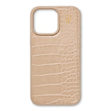 iDeal Of Sweden iPhone 16 Pro Max Vegan Leather Case - MagSafe Compatible - Warm Beige Croco