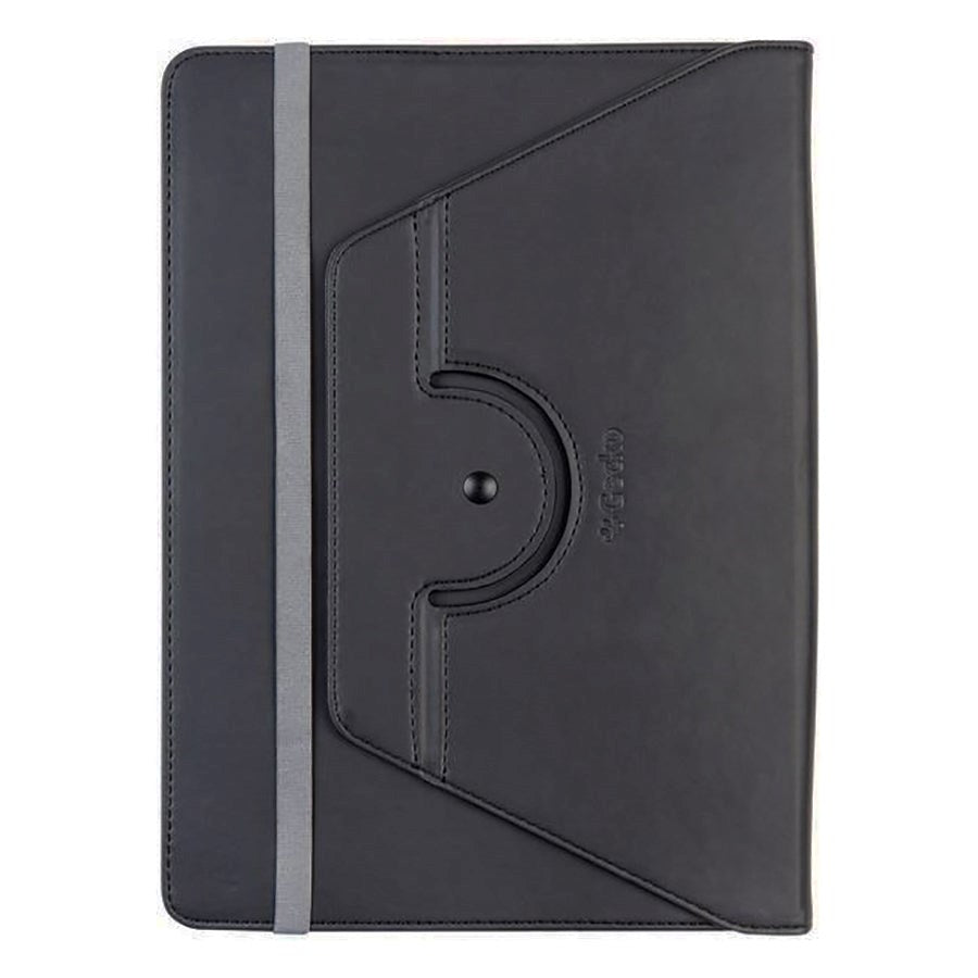 Universal 10" Gecko Easy-Click Leather Case - Black