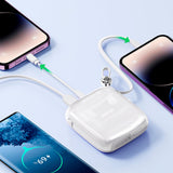 Joyroom Jelly Series JR-L003P Powerbank 22.5W - USB-C PD / USB-A w. Built-in Lightning - 10,000 mAh - White