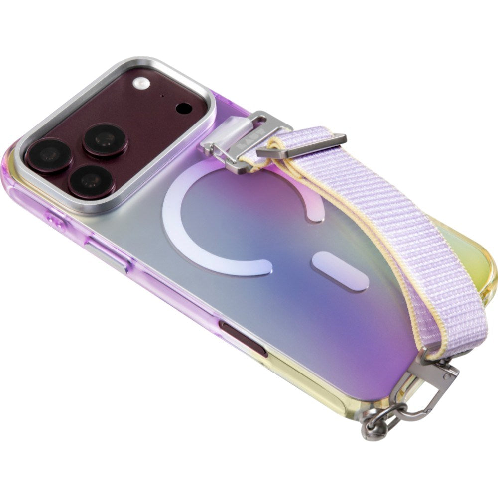 iPhone 18 Pro Max / 17 Pro Max LAUT NEON DREAM Case w. Strap - MagSafe Compatible - Cosmic Candy