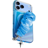 iPhone 18 Pro / 17 Pro LAUT NOVA GLOW Case with Strap and Star Charm - MagSafe Compatible - Blue